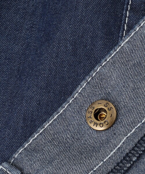 組曲（クミキョク）の「【110-140㎝】ラウンドカラー デニムジャケット（デニムジャケット・キッズ・ネイビー系/ブルー系・120/130/140/110）」の3枚目の写真