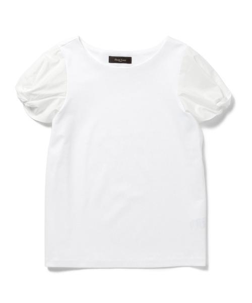 Demi-Luxe BEAMS（デミルクス ビームス）の「Demi-Luxe BEAMS / ボートネック ツイスト袖 プルオーバー（Tシャツ/カットソー・レディース・ホワイト/ネイビー・ONE SIZE）」の10枚目の写真
