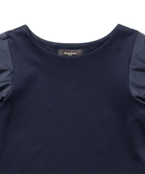 Demi-Luxe BEAMS（デミルクス ビームス）の「Demi-Luxe BEAMS / ボートネック ツイスト袖 プルオーバー（Tシャツ/カットソー・レディース・ホワイト/ネイビー・ONE SIZE）」の7枚目の写真