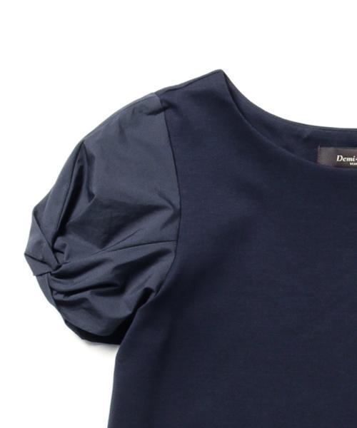 Demi-Luxe BEAMS（デミルクス ビームス）の「Demi-Luxe BEAMS / ボートネック ツイスト袖 プルオーバー（Tシャツ/カットソー・レディース・ホワイト/ネイビー・ONE SIZE）」の8枚目の写真