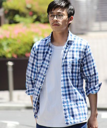 417 EDIFICE | ◇パナマチェック 7/S カッタウェイシャツ(シャツ/ブラウス)