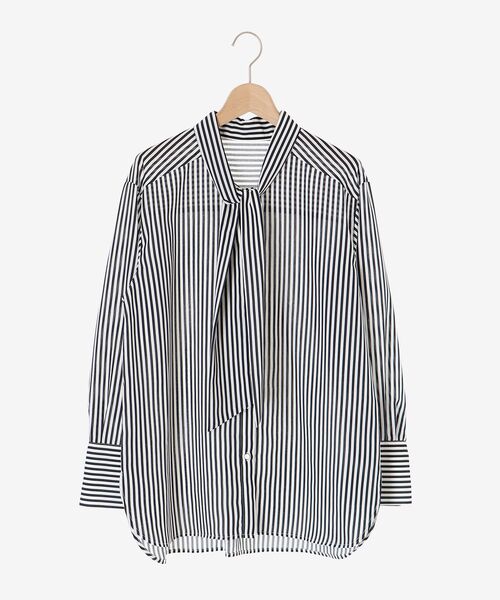 le.coeur blanc(ルクールブラン)の「ローンストライプボウタイシャツ(シャツ/ブラウス・レディース・ブルー系その他4/ブラウン系その他3・38)」の13枚目の写真