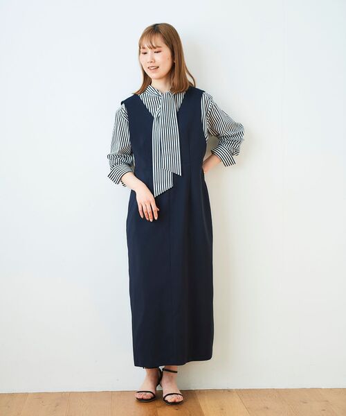 le.coeur blanc(ルクールブラン)の「ローンストライプボウタイシャツ(シャツ/ブラウス・レディース・ブルー系その他4/ブラウン系その他3・38)」の21枚目の写真