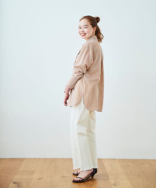 le.coeur blanc(ルクールブラン)の「ローンストライプボウタイシャツ(シャツ/ブラウス・レディース・ブルー系その他4/ブラウン系その他3・38)」の15枚目の写真