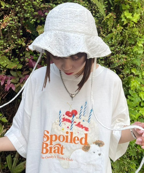 Candy Stripper(キャンディストリッパー)の「SPOILED BRAT BIG Tシャツ(Tシャツ/カットソー・レディース・イエロー/ライトブルー/ブラック/オフホワイト・2)」の16枚目の写真