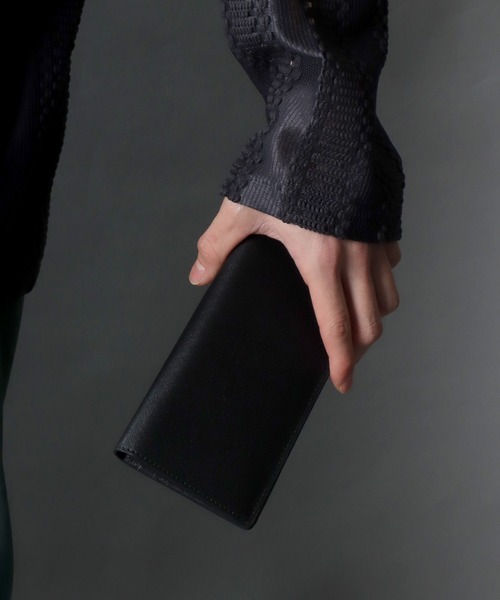 SITRY（シトリー）の「Saffiano Synthetic Leather zip-around wallet/サフィアーノ フェイクレザー ラウンドファスナー財布（財布・メンズ・ブラック/ネイビー・FREE）」の5枚目の写真