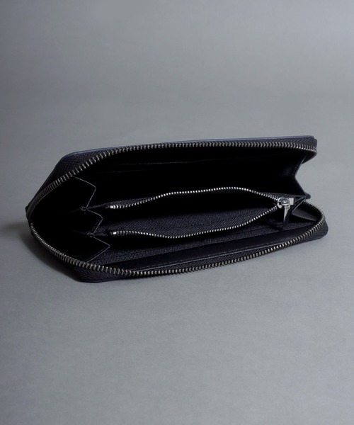 SITRY（シトリー）の「Saffiano Synthetic Leather zip-around wallet/サフィアーノ フェイクレザー ラウンドファスナー財布（財布・メンズ・ブラック/ネイビー・FREE）」の10枚目の写真