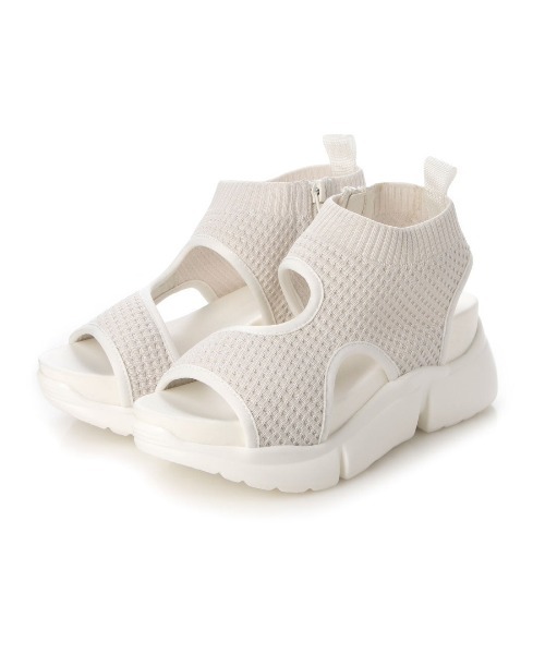 Realta（レアルタ）の「Mafmof(マフモフ)メッシュ厚底スポーツサンダル（サンダル・レディース・ホワイト/ブラック系その他/ブラック・L/S/M/LL）」の22枚目の写真