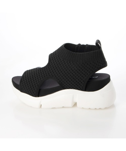 Realta（レアルタ）の「Mafmof(マフモフ)メッシュ厚底スポーツサンダル（サンダル・レディース・ホワイト/ブラック系その他/ブラック・L/S/M/LL）」の20枚目の写真