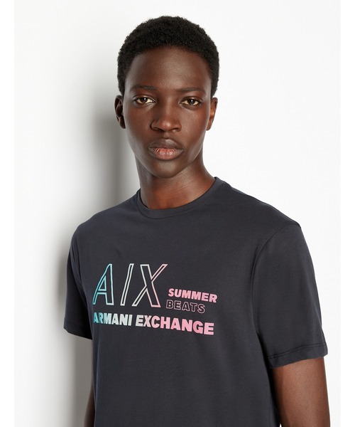 ARMANI EXCHANGE(アルマーニエクスチェンジ)の「【A|X アルマーニ エクスチェンジ】A|Xロゴ 半袖クルーネックTシャツ/REGULAR(Tシャツ/カットソー・メンズ・ホワイト/ネイビー・SMALL/MEDIUM/LARGE/X-LARGE/X-SMALL)」の5枚目の写真