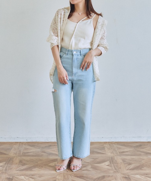 VANNIE U（ヴァニーユー）の「アシメカップキャミソール/2WAY（キャミソール・レディース・ベージュ/アイボリー/ブルー・FREE）」の13枚目の写真