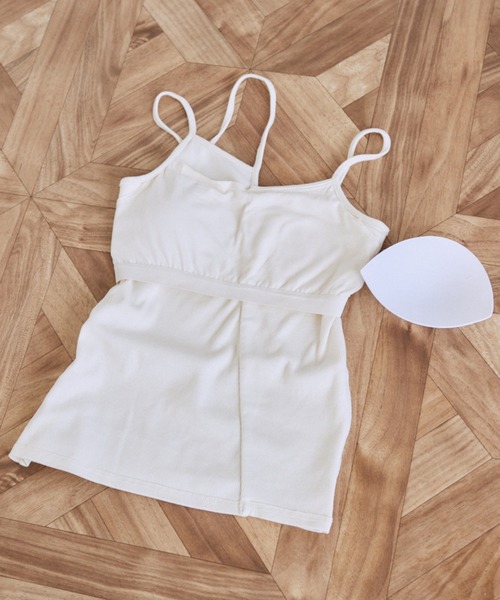 VANNIE U（ヴァニーユー）の「アシメカップキャミソール/2WAY（キャミソール・レディース・ベージュ/アイボリー/ブルー・FREE）」の5枚目の写真