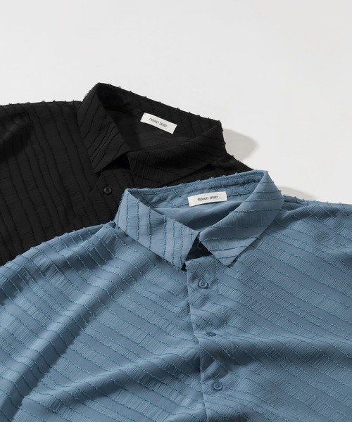 Adoon plain（アドーンプレーン）の「【Adoon plain】シアーストライプシャツ（シャツ/ブラウス・メンズ・ブルー/ブラック・MEDIUM/LARGE）」の17枚目の写真