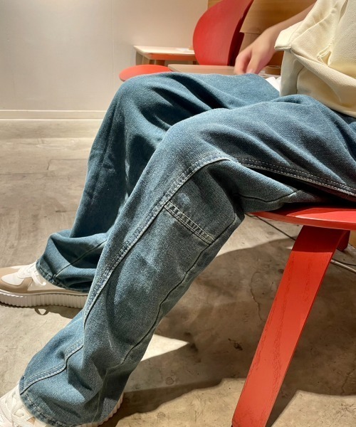 【トレンドカーブデニム】Nike ナイキ ワイドレッグデニムパンツ NIKE(ナイキ) / ストレートパンツ/36/デニム/インディゴ/509863