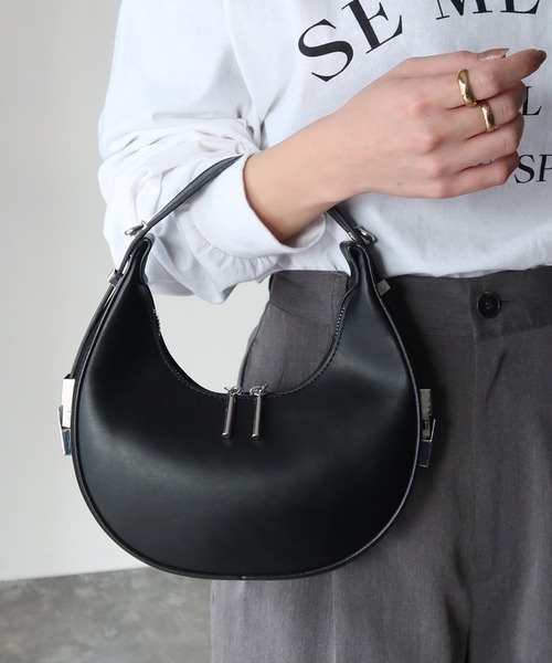 Riberry（リベリー）の「ハーフムーンバッグ（ハンドバッグ・レディース・ブラック/ブルー/ホワイト/ピンク/グリーン/ベージュ・FREE）」の15枚目の写真