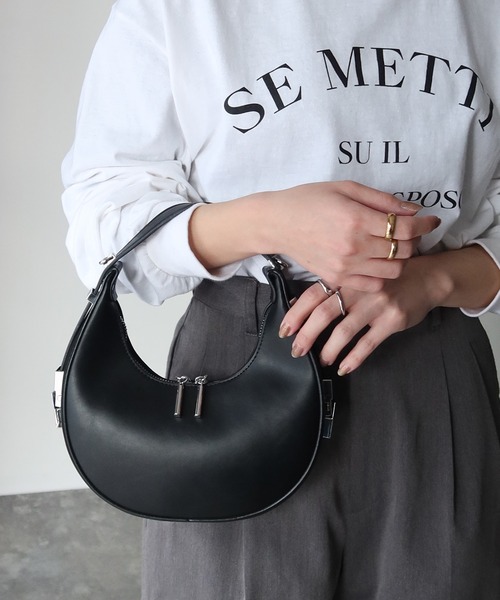 Riberry（リベリー）の「ハーフムーンバッグ（ハンドバッグ・レディース・ブラック/ブルー/ホワイト/ピンク/グリーン/ベージュ・FREE）」の10枚目の写真