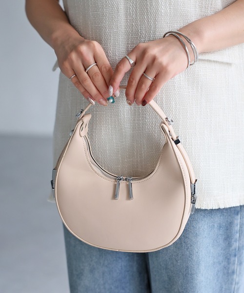 Riberry（リベリー）の「ハーフムーンバッグ（ハンドバッグ・レディース・ブラック/ブルー/ホワイト/ピンク/グリーン/ベージュ・FREE）」の18枚目の写真