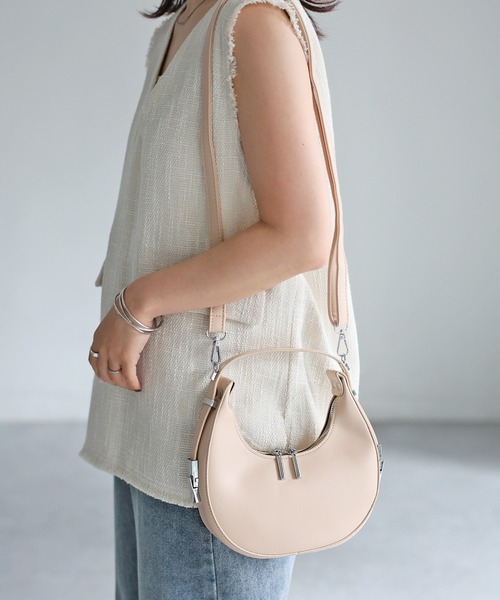 Riberry（リベリー）の「ハーフムーンバッグ（ハンドバッグ・レディース・ブラック/ブルー/ホワイト/ピンク/グリーン/ベージュ・FREE）」の20枚目の写真