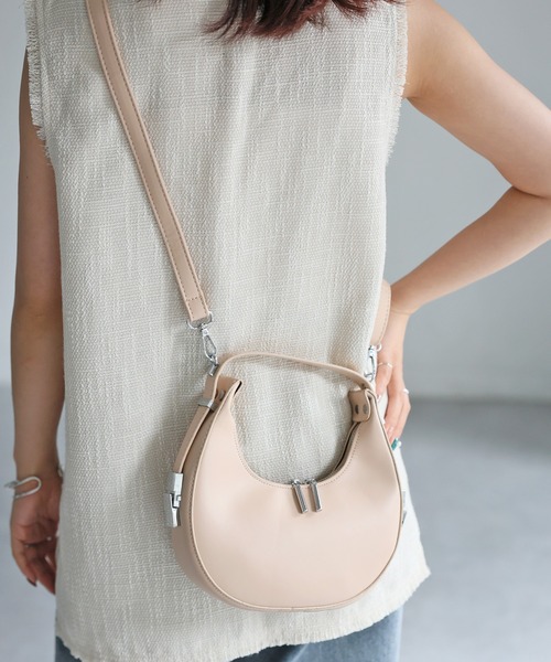 Riberry（リベリー）の「ハーフムーンバッグ（ハンドバッグ・レディース・ブラック/ブルー/ホワイト/ピンク/グリーン/ベージュ・FREE）」の21枚目の写真