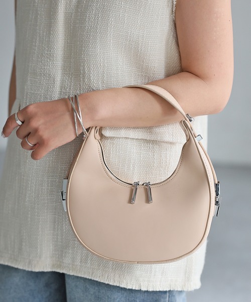 Riberry（リベリー）の「ハーフムーンバッグ（ハンドバッグ・レディース・ブラック/ブルー/ホワイト/ピンク/グリーン/ベージュ・FREE）」の17枚目の写真