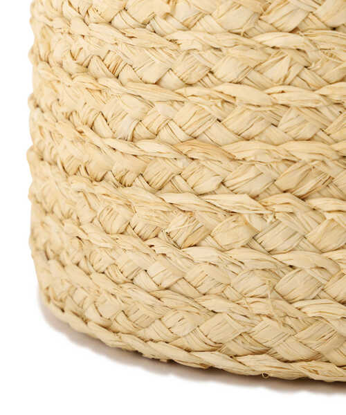 EDIT COLOGNE（エディットコロン）の「フリルハンドルラフィアバケットバッグ（ショルダーバッグ・レディース・カーキ/ブラック・ﾌﾘ-）」の6枚目の写真