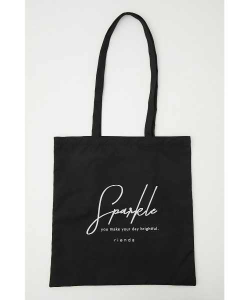 rienda（リエンダ）の「リエンダプリントトートバッグ（トートバッグ・レディース・グレー/ミント/ピンク/ライトベージュ/ブラック・FREE）」の6枚目の写真