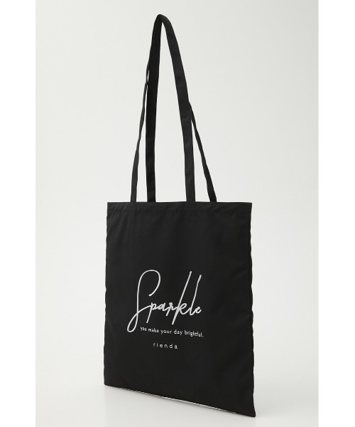 rienda（リエンダ）の「リエンダプリントトートバッグ（トートバッグ・レディース・グレー/ミント/ピンク/ライトベージュ/ブラック・FREE）」の7枚目の写真