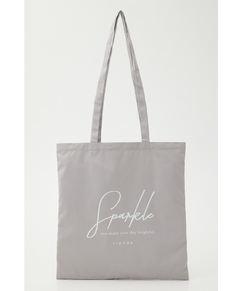 rienda（リエンダ）の「リエンダプリントトートバッグ（トートバッグ・レディース・グレー/ミント/ピンク/ライトベージュ/ブラック・FREE）」の11枚目の写真