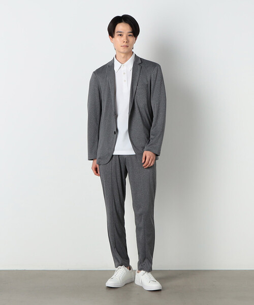 COMME CA ISM（コムサイズム）の「セットアップ対応 ウォッシャブル メッシュ テーパードパンツ（スラックス・メンズ・グレー/ブラック/ネイビー・SMALL/MEDIUM/LARGE）」の14枚目の写真