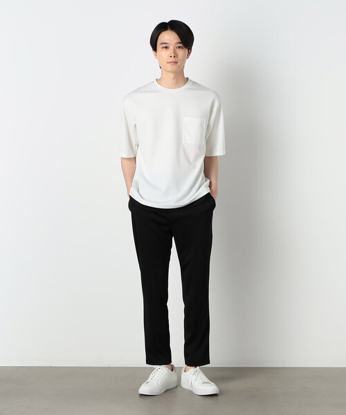 COMME CA ISM（コムサイズム）の「セットアップ対応 ウォッシャブル メッシュ テーパードパンツ（スラックス・メンズ・グレー/ブラック/ネイビー・SMALL/MEDIUM/LARGE）」の18枚目の写真