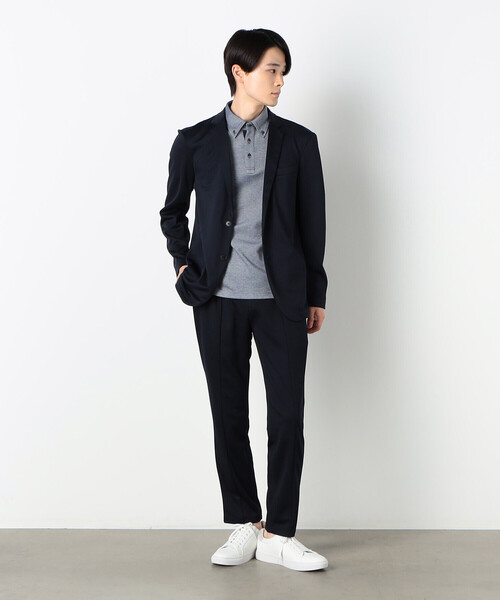 COMME CA ISM（コムサイズム）の「セットアップ対応 ウォッシャブル メッシュ テーパードパンツ（スラックス・メンズ・グレー/ブラック/ネイビー・SMALL/MEDIUM/LARGE）」の20枚目の写真