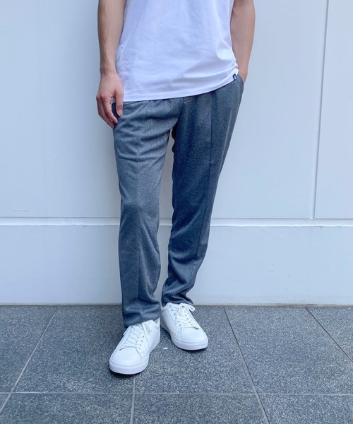 COMME CA ISM（コムサイズム）の「セットアップ対応 ウォッシャブル メッシュ テーパードパンツ（スラックス・メンズ・グレー/ブラック/ネイビー・SMALL/MEDIUM/LARGE）」の6枚目の写真