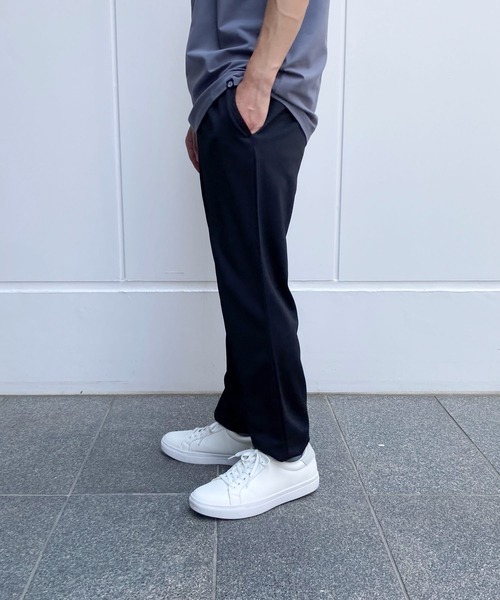 COMME CA ISM（コムサイズム）の「セットアップ対応 ウォッシャブル メッシュ テーパードパンツ（スラックス・メンズ・グレー/ブラック/ネイビー・SMALL/MEDIUM/LARGE）」の12枚目の写真