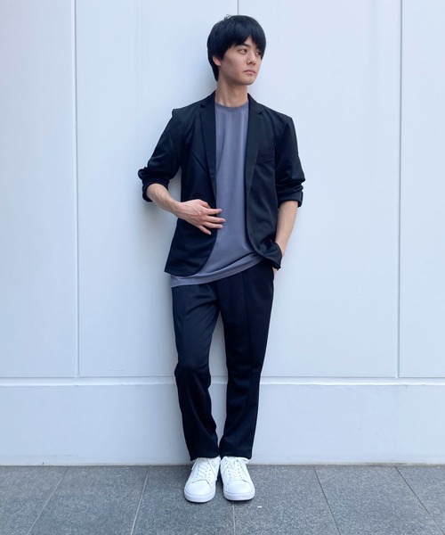 COMME CA ISM（コムサイズム）の「セットアップ対応 ウォッシャブル メッシュ テーパードパンツ（スラックス・メンズ・グレー/ブラック/ネイビー・SMALL/MEDIUM/LARGE）」の9枚目の写真