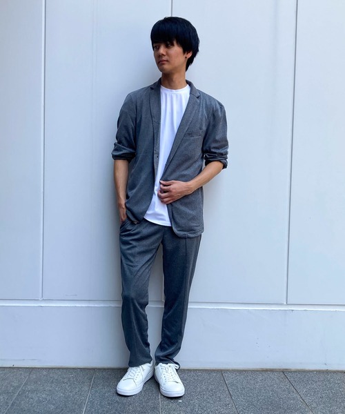 COMME CA ISM（コムサイズム）の「セットアップ対応 ウォッシャブル メッシュ テーパードパンツ（スラックス・メンズ・グレー/ブラック/ネイビー・SMALL/MEDIUM/LARGE）」の5枚目の写真