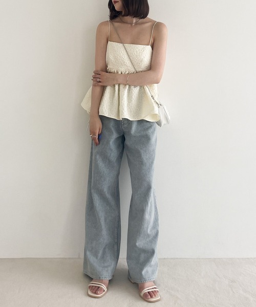 Heather（ヘザー）の「ジャガードカットアウトキャミ　962451（キャミソール・レディース・ブラック/アイボリー・FREE）」の11枚目の写真