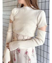 MERCURYDUO | 2WAYアームウォーマーリブニット(ニット/セーター)