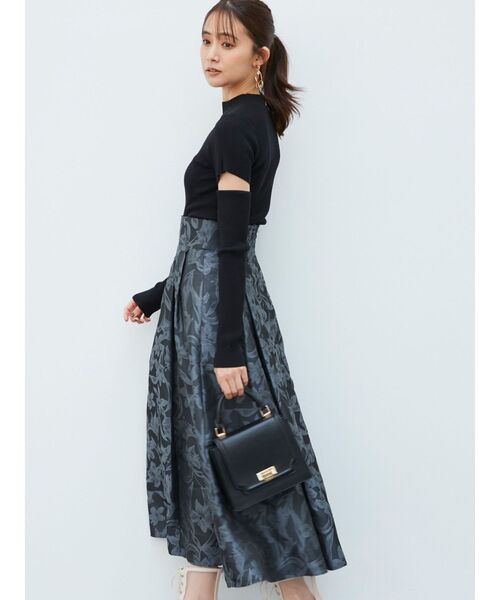 MERCURYDUO（マーキュリーデュオ）の「2WAYアームウォーマーリブニット（ニット/セーター・レディース・アイボリー/ブラック/ダークブラウン/レッド・FREE）」の14枚目の写真