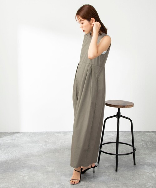 NOLLEY’S（ノーリーズ）の「バックVオールインワン（つなぎ/オールインワン・レディース・ブラック/オリーブ・38）」の5枚目の写真