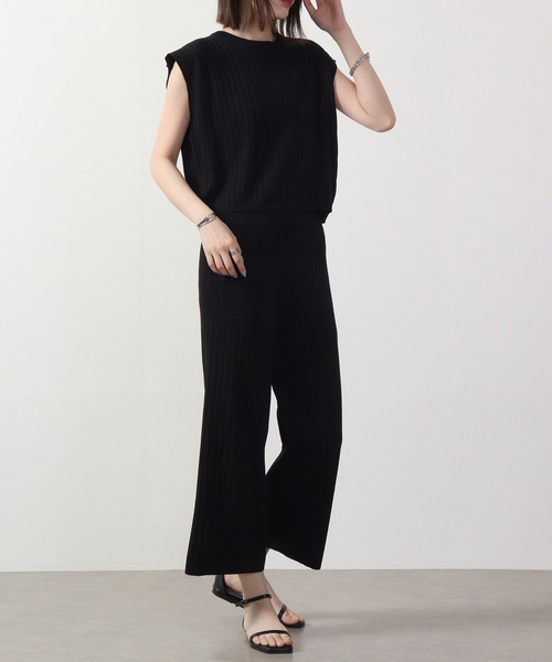 &soiree(アンドソワレ)の「&soiree ニットセットアップ(その他トップス・レディース・ブラック/ベージュ/キャメル・F)」の4枚目の写真