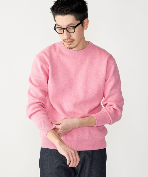 SHIPS（シップス）の「SHIPS:〈手洗い可能〉コットン カシミヤ 単色 クルーネック ニット（ニット/セーター・メンズ・オフホワイト/ライトグレー/ダークグレー/カーキ/ライトグリーン/ピンク/ブルー・SMALL/MEDIUM/LARGE/X-LARGE）」の7枚目の写真