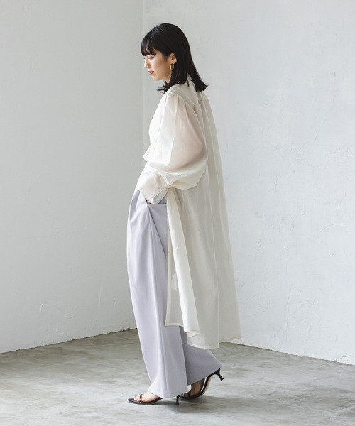 Noble(ノーブル)の「タックパンツ(スラックス・レディース・ベージュ/ブルー系その他・36/38)」の9枚目の写真