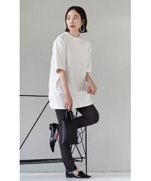 zootie（ズーティー）の「USAコットン ハーフスリーブプルオーバー（Tシャツ/カットソー・レディース・ブラック/ベージュ/ホワイト・フリー）」の19枚目の写真