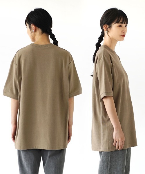 zootie（ズーティー）の「USAコットン ハーフスリーブプルオーバー（Tシャツ/カットソー・レディース・ブラック/ベージュ/ホワイト・フリー）」の11枚目の写真