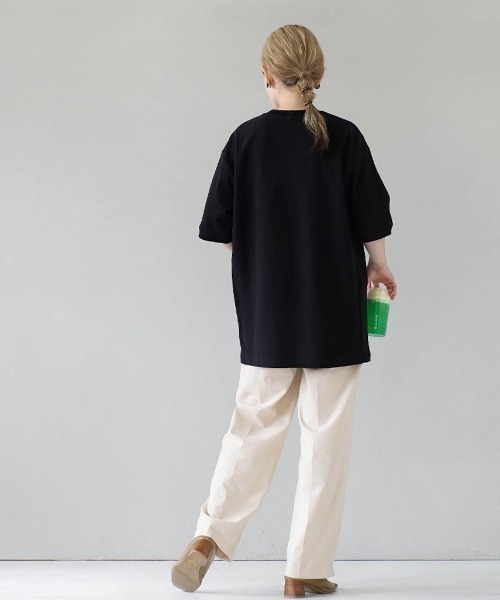 zootie（ズーティー）の「USAコットン ハーフスリーブプルオーバー（Tシャツ/カットソー・レディース・ブラック/ベージュ/ホワイト・フリー）」の22枚目の写真