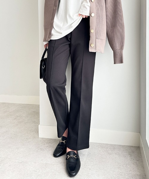 GeeRA（ジーラ）の「ウールライクピンタックストレートパンツ（その他パンツ・レディース・ブラック/グレー/ベージュ・MEDIUM/LARGE）」の10枚目の写真