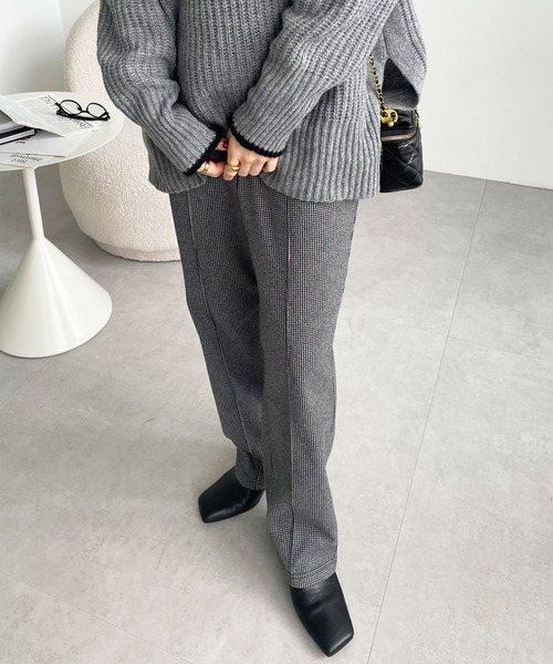 GeeRA（ジーラ）の「ウールライクピンタックストレートパンツ（その他パンツ・レディース・ブラック/グレー/ベージュ・MEDIUM/LARGE）」の18枚目の写真