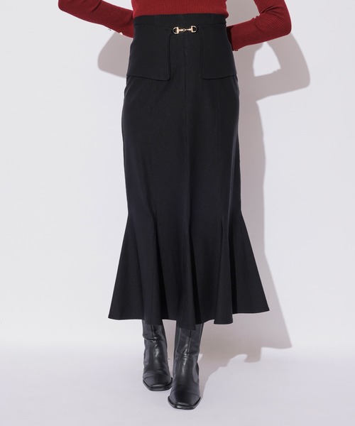 REDYAZEL(レディアゼル)の「ビット付きマーメイドスカート(スカート・レディース・ネイビー/ブラック/ブラウン系その他・SMALL/MEDIUM)」の2枚目の写真