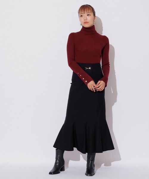 REDYAZEL(レディアゼル)の「ビット付きマーメイドスカート(スカート・レディース・ネイビー/ブラック/ブラウン系その他・SMALL/MEDIUM)」の5枚目の写真