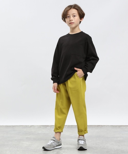 GLOBAL WORK Smile Seed Store（グローバルワーク スマイルシードストア）の「コットンＴシャツ長袖/キッズ（Tシャツ/カットソー・キッズ・モカ/ブラック/オフホワイト・120cm/130cm/140cm/110cm/100cm/150cm）」の15枚目の写真